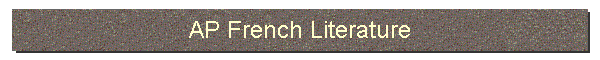 AP French Literature